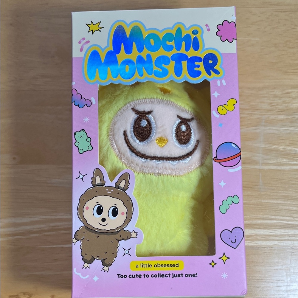 Mochi Monster Yellow Plush charm keychain